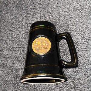 Vintage 1972 Snap On Black and Gold Allstar Performer Mug with Medallion Cup